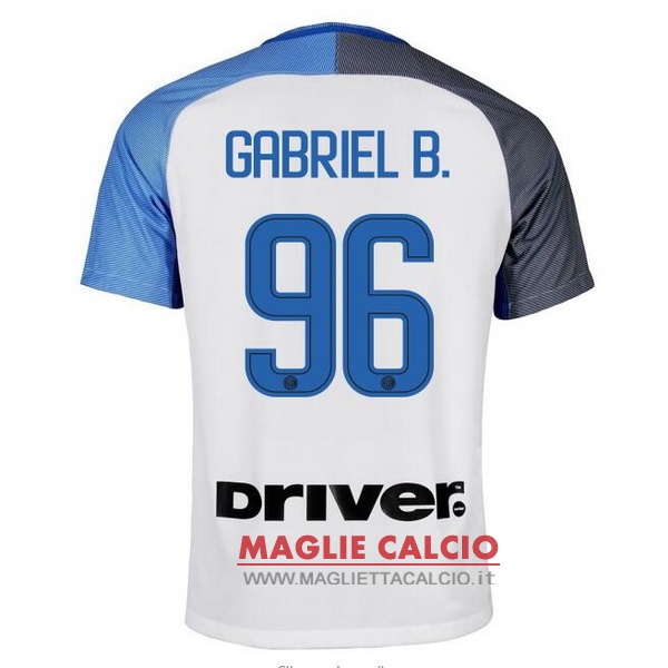 nuova maglietta inter milan 2017-2018 gabriel b. 96 seconda
